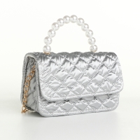 Сумка детская для девочки на молнии «Выбражулька», цвет серебряный Сумка детская для девочки на молнии «Выбражулька», цвет серебряный