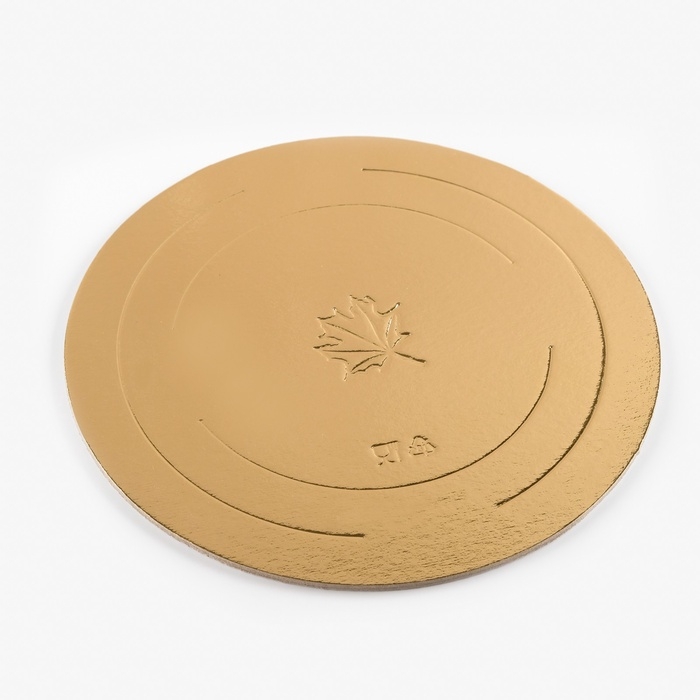 Подложка усиленная, 22 см, золото-жемчуг, 3.2 мм, набор 3 шт.