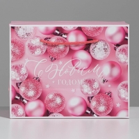 Пакет-коробка &laquo;Розовые шары&raquo;, 23 х 18 х 11 см