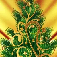 Подарочная новогодняя коробка &laquo;Праздничный шелк&raquo; в зеленом, 25&times;12&times;24 см