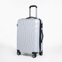 Чемодан средний 60 л (M), &laquo;Фабрика КАРТЕКС&raquo;, отдел на молнии, кодовый замок, 4 колеса, цвет серый