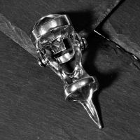 Кольцо &laquo;Коготь&raquo; череп, цвет чернёное серебро, 20 размер