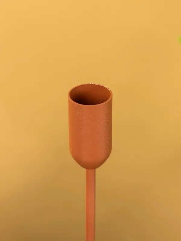 Подсвечник на 1 свечу текстурный "Терракотовый" 8х8х25,5 см