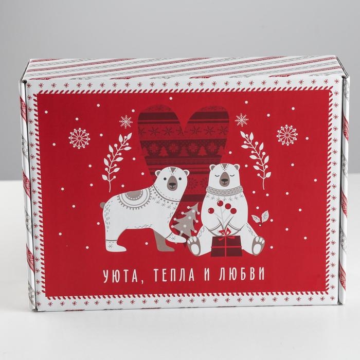 Коробка подарочная новогодняя складная &laquo;Новогодняя&raquo;, 30.7 х 22 х 9.5 см, Новый год