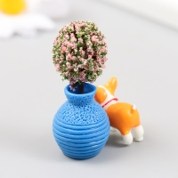 Фигурка для флорариума полистоун "Пёсик у вазочки" 2,6 см Фигурка для флорариума полистоун "Пёсик у вазочки" 2,6 см