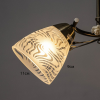 Люстра "Летний цвет" 3х60Вт E27 античная бронза 43х43х25см