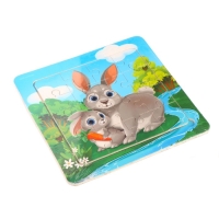 Пазлы &laquo;Милые зайчата&raquo;, 16 элементов, 14&times;14 см