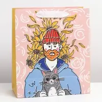 Пакет подарочный ламинированный, упаковка, &laquo;Ваня&raquo;, ML 23 х 27 х 11.5 см