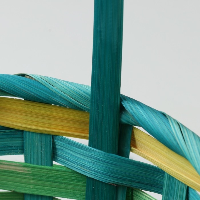 Корзина плетеная, 20,3 х 20,3 х 9,5/33 см, зеленый, бамбук Корзина плетеная, 20,3 х 20,3 х 9,5/33 см, зеленый, бамбук