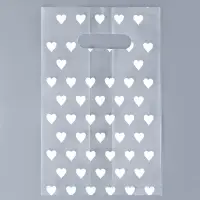 Пакет полиэтиленовый квадратный с вырубной ручкой, упаковка, "Сердечки", 25х35+16см &plusmn; 5% 60 мкм