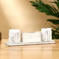 Календарь настольный "Совушки" дерево 19х6х6 см, цв. белый