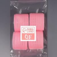 Бигуди-липучка d7,5см (наб 4 шт цена за наб) розовый пакет QF