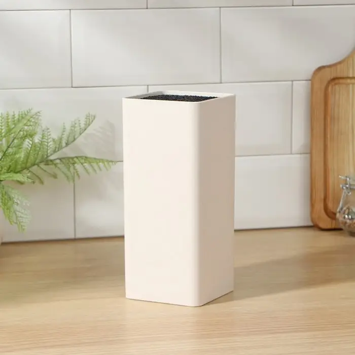 Подставка для ножей с наполнителем Доляна &laquo;Нежность&raquo;, 22&times;9 см, цвет бежевый