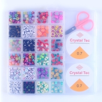 Набор для создания украшений с русским алфавитом, набор 24 вида бусин, 2 лески, ножницы