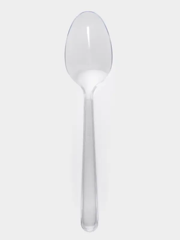 Ложка пластиковая одноразовая Не ЗАБЫЛИ! &laquo;Премиум&raquo;, 18 см, прозрачная, набор 6 шт./уп.