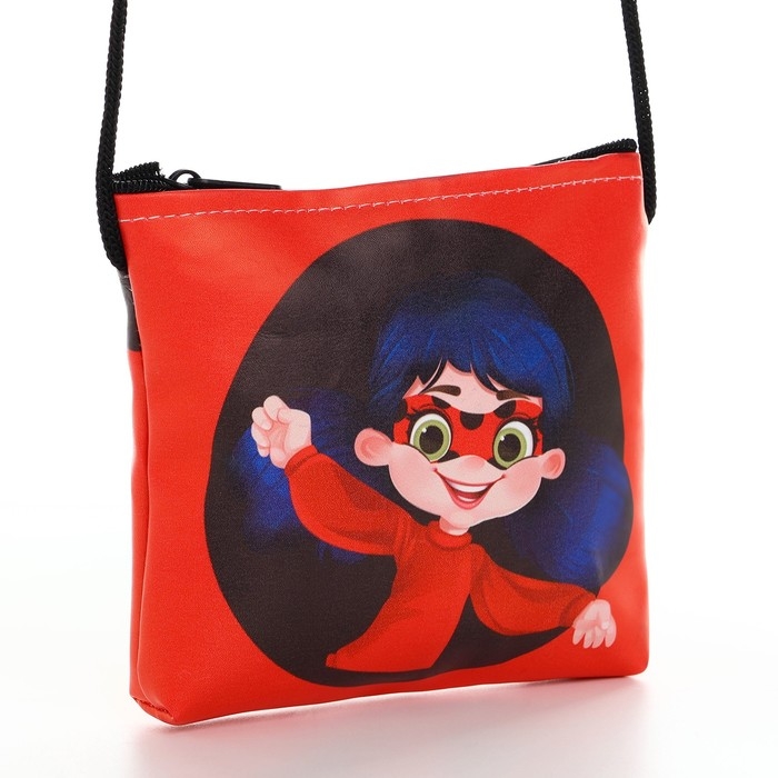 Сумка-кошелёк, для девочки через плечо Сумка-кошелёк, для девочки через плечо "Супер девочка", 13х13х2 см