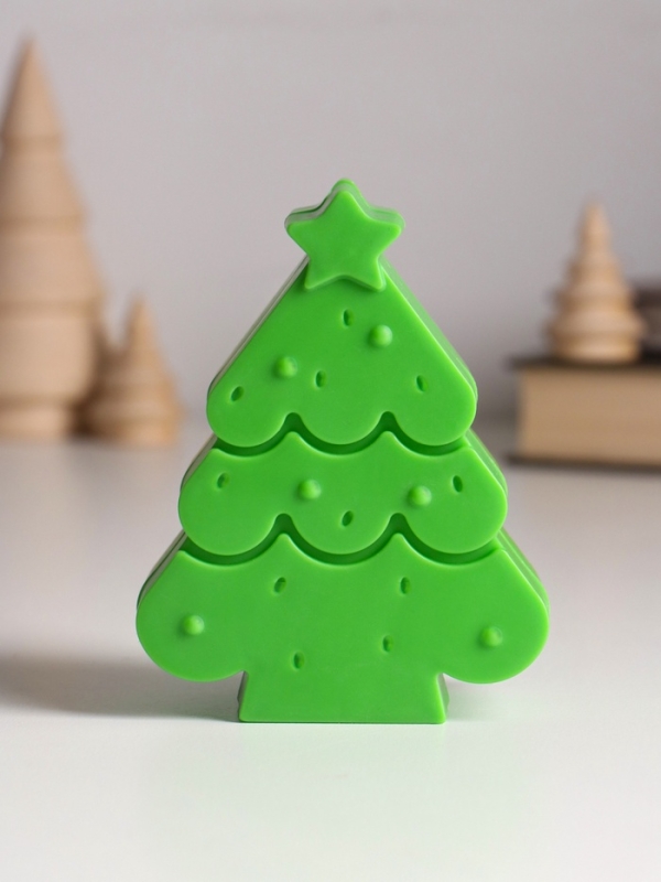 Сувенир пластик свет "Ёлочка со звездой" 3хLR1130 8,5х4х10,8 см