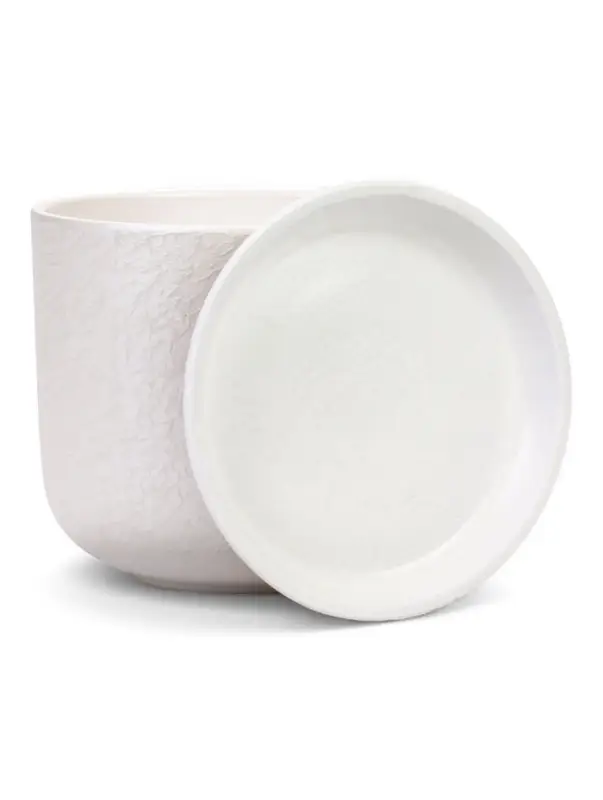 Горшок цветочный с поддоном 3 л, d18/h15,5 см белый керамика, "Перл" (М)