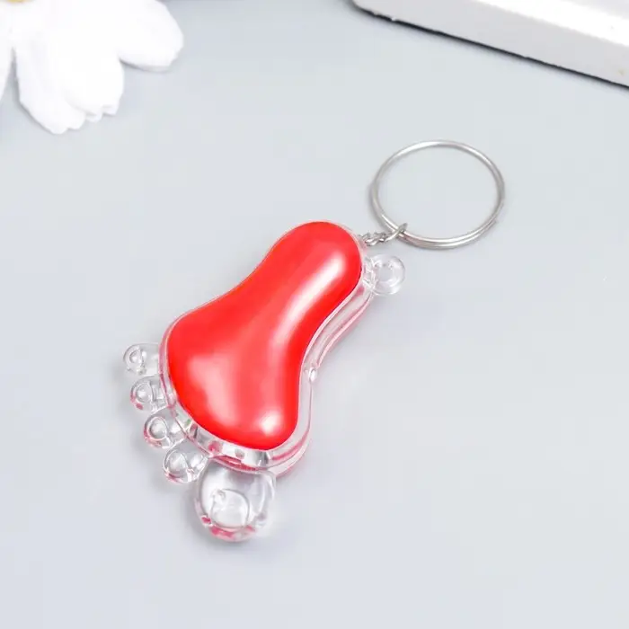 Фонарик брелок для ключей на кольце &laquo;Ножка&raquo;, МИКС