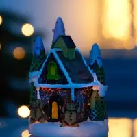 Фигура светодиодная "Дом печеньки" 10х7 см, 4 LED, LR41x3 (в компл), Т/БЕЛЫЙ