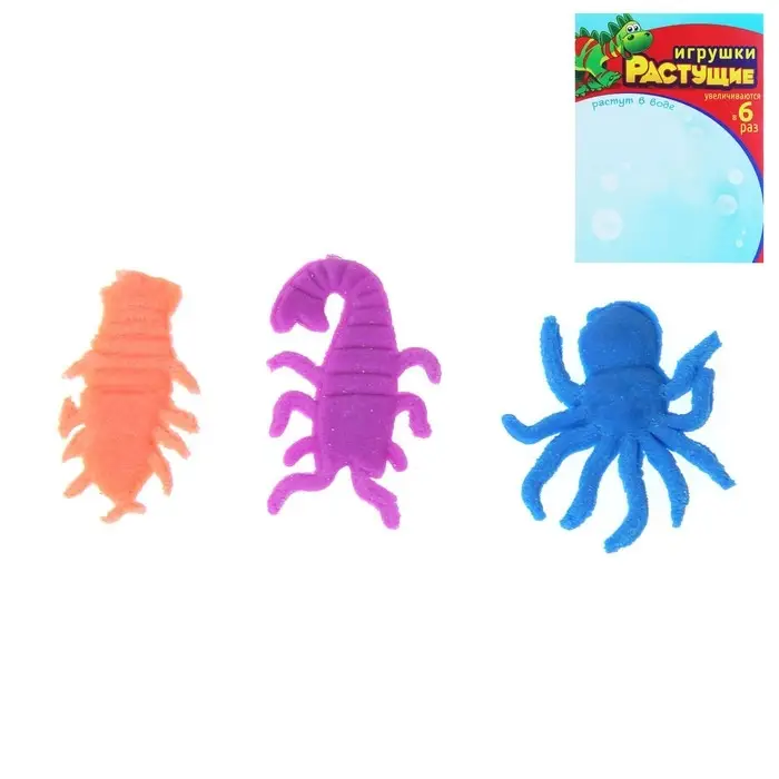 Растущие животные &laquo;Насекомые&raquo;, набор 3 шт., МИКС