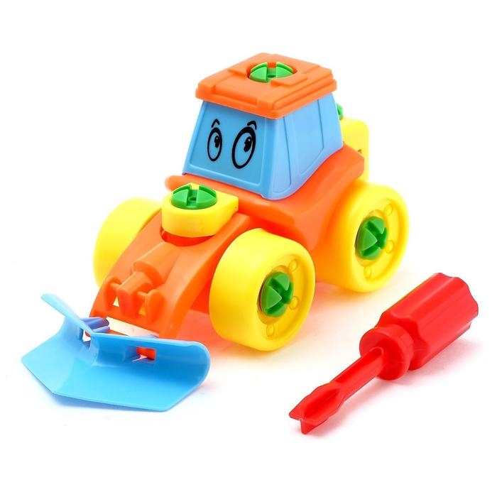 Конструктор винтовой &laquo;Трактор&raquo;, 21 деталь, цвета МИКС