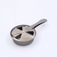 Мармит из нержавеющей стали круглый на подставке для подогрева, 26×22 см, стеклянная крышка Мармит из нержавеющей стали круглый на подставке для подогрева, 26×22 см, стеклянная крышка