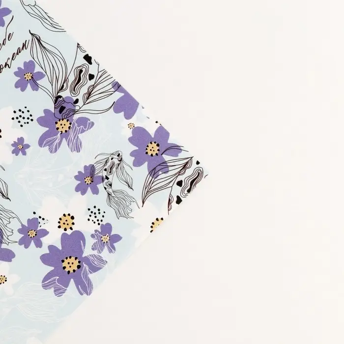 Бумага упаковочная глянцевая &laquo;Океан&raquo;, 70 х 100 см