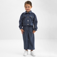 Костюм для девочки KAFTAN "Velvet", размер 30 (98-104), цвет синий