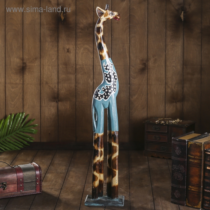 Сувенир дерево "Жираф голубой костюмчик" 12х20х80 см