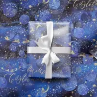 Упаковочная бумага на новый год &laquo;Новогодний космос&raquo;, 70&times;100 см, глянцевая