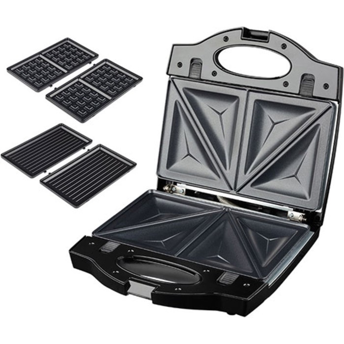 Сэндвичница ENERGY EN-284, 800 Вт, антипригарное покрытие, чёрно-серебристая Сэндвичница ENERGY EN-284, 800 Вт, антипригарное покрытие, чёрно-серебристая