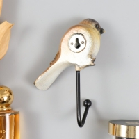 Крючок декоративный полистоун лак "Воробышек" 9,5х4х15 см