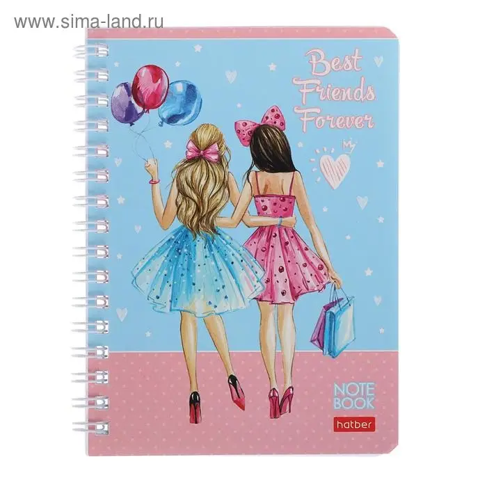 Записная книжка А6, 80 листов в клетку, на гребне "Жизнь прекрасна!", картонная обложка, блок офсет, МИКС