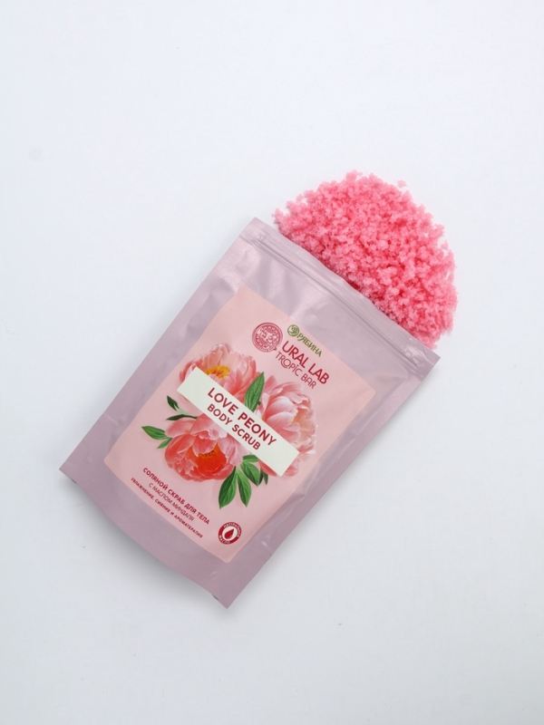 Скраб для тела соляной &laquo;Пион&raquo; с маслом миндаля, 250 г TROPIC BAR