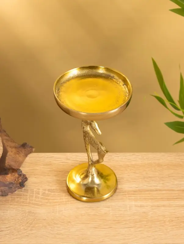 Подсвечник "Зимняя сказка" 10х10х17,5 см, алюминий, золотой