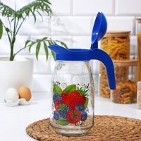 Кувшин с крышкой &laquo;Ягодный фреш&raquo;, стеклянный, 1,5 л, с крышкой