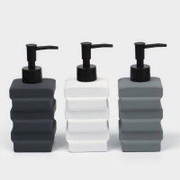 Набор дозаторов для ванной "Геометрия", 3 предмета с подставкой