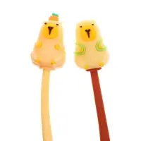 Ручка гелевая-прикол, синий стержень, Капибара МИКС