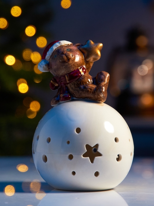 Светодиодная фигура "Медвежонок на шаре" 13.2х8.8х8.8, 1 LED, LR44x3(в компл.), Т/БЕЛЫЙ