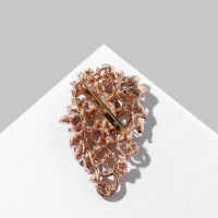 Брошь &laquo;Императрица&raquo; лавра, цвет шампанского в золоте