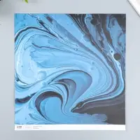 Бумага для скрапбукинга двусторонняя "Разводы краски" плотность 180 гр 30,5х32 см