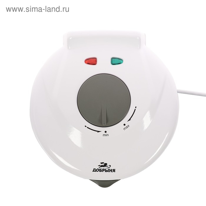 Электровафельница Электровафельница "Добрыня" DO-2105, 1200 Вт, тонкие вафли, антипригарное покрытие, белая