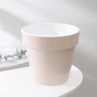 Кашпо для цветов со вставкой &laquo;Порто&raquo;, 2,4 л, цвет жемчужный