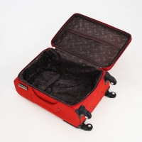 Чемодан средний 52 л (M), отдел на молнии, кодовый замок, с расширением, цвет красный