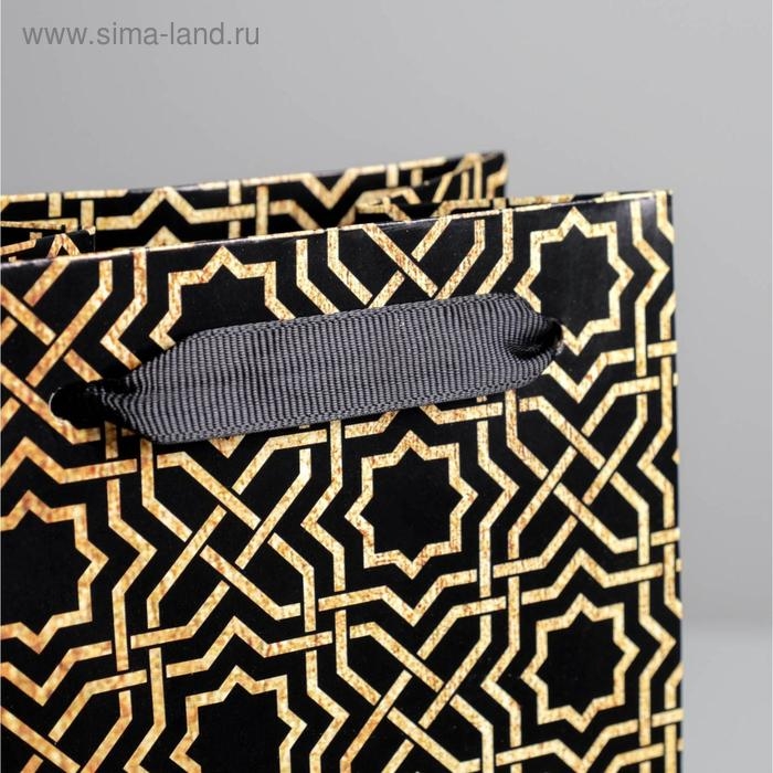 Пакет подарочный ламинированный под бутылку, упаковка, &laquo;Best wishes&raquo;, 13 x 36 x 10 см