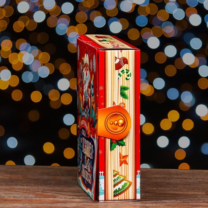 Новый год. Коробка подарочная складная Новый год. Коробка подарочная складная"Новогодняя" 21 х 6 х 22 см.