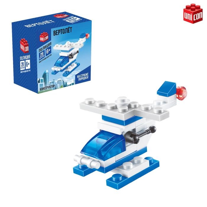 Конструктор Полиция &laquo;Вертолёт&raquo;, 28 деталей