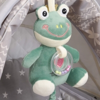 Подвеска музыкальная &laquo;Лягушастик&raquo;, заводная, с погремушкой, на кроватку, коляску, Крошка Я