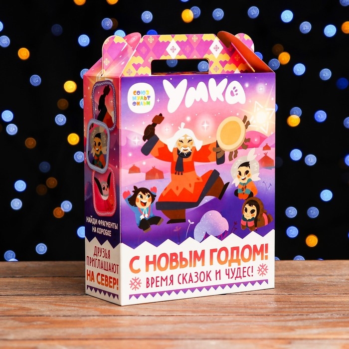 Новый год. Коробка подарочная складная Новый год. Коробка подарочная складная "Умка" 17 х 7 х 25 см.